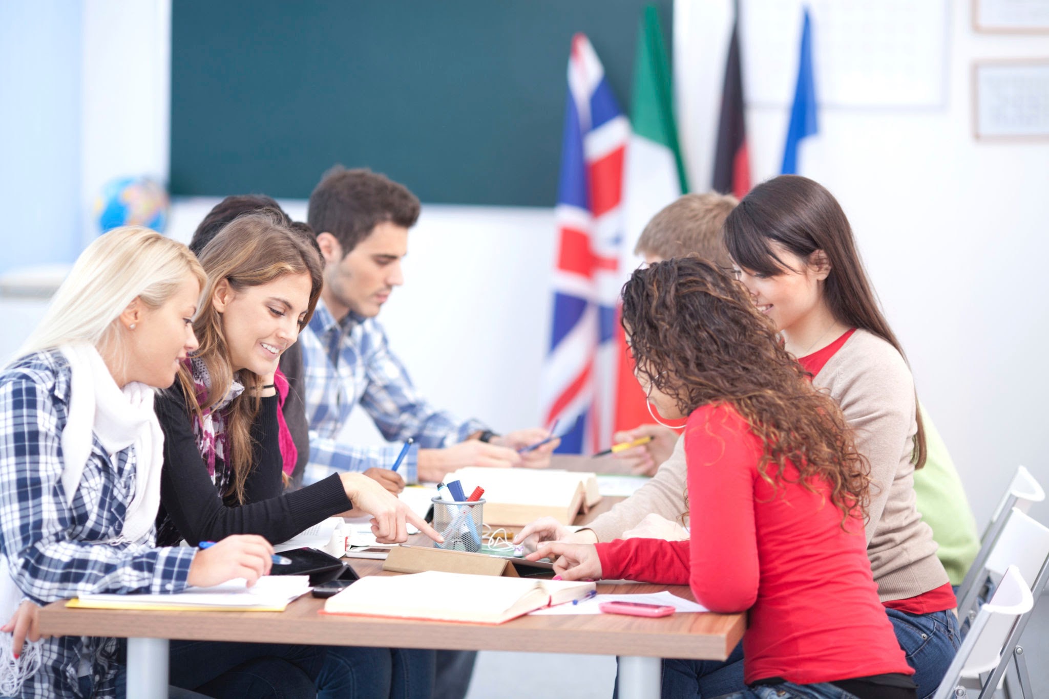 学生在海外语言课堂